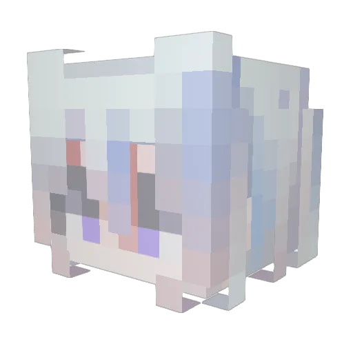 XCorz Minecraft avatar head, 3D render