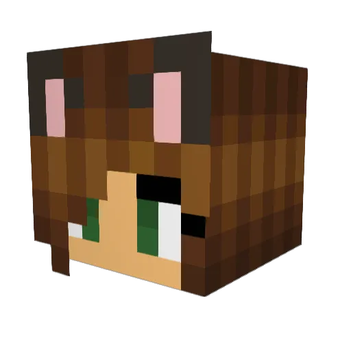 XCrafty_Girl11X Minecraft avatar head, 3D render
