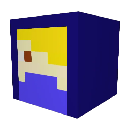 XCreator2011 Minecraft avatar head, 3D render