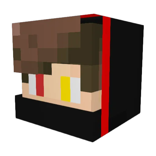 XD0KIW0DX Minecraft avatar head, 3D render