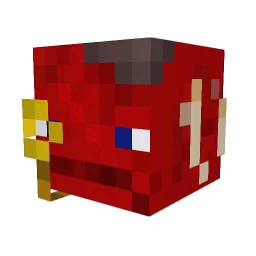 XD2137 Minecraft avatar head, 3D render