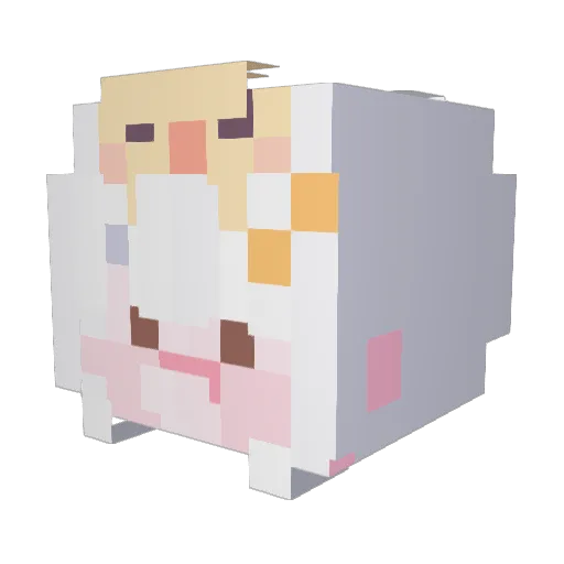 XD333 Minecraft avatar head, 3D render