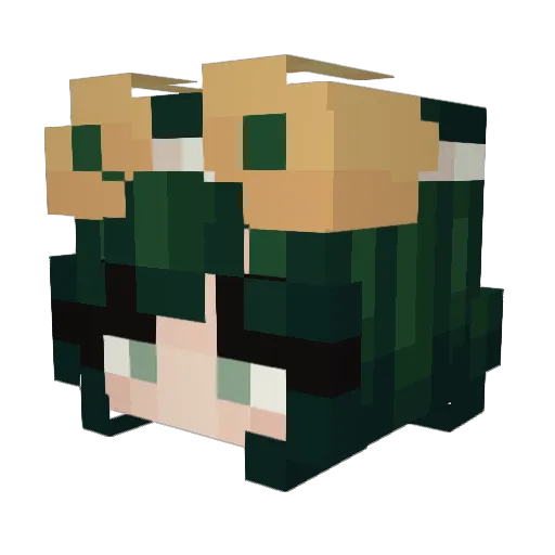 XDARK_SASUKEX Minecraft avatar head, 3D render