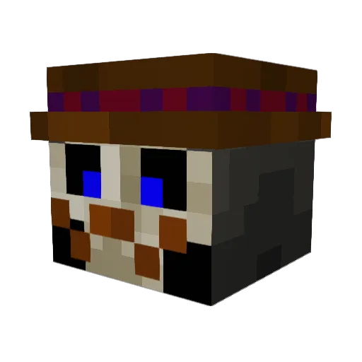 XDBKX Minecraft avatar head, 3D render