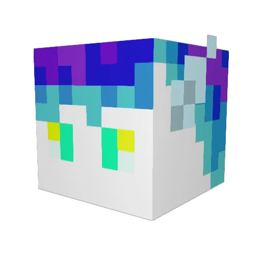 XDBOB9487 Minecraft avatar head, 3D render