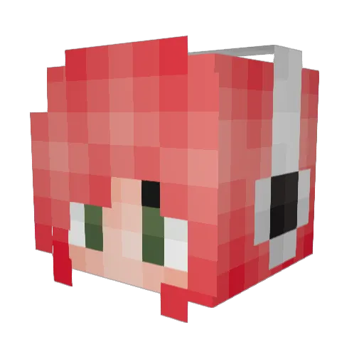 XDClix Minecraft avatar head, 3D render