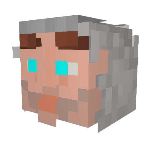 XDCyber Minecraft avatar head, 3D render