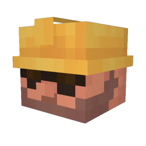 XDD579 Minecraft avatar head, 3D render