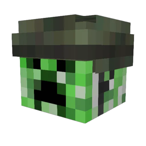 XDDDDD333 Minecraft avatar head, 3D render