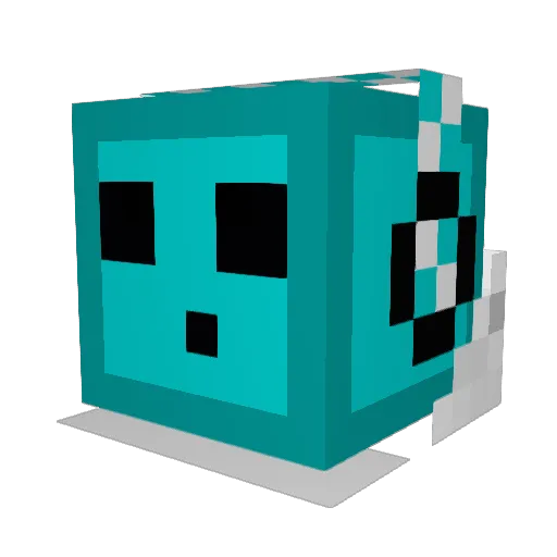 XDDemolkaXD Minecraft avatar head, 3D render