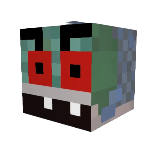XDENISZ Minecraft avatar head, 3D render