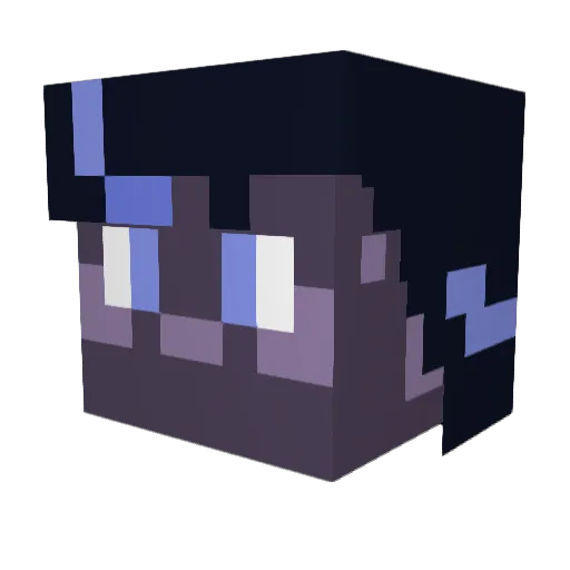 XDFNAF Minecraft avatar head, 3D render