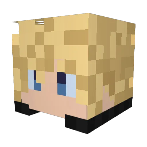XDJNICK Minecraft avatar head, 3D render