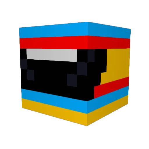XDKX95 Minecraft avatar head, 3D render