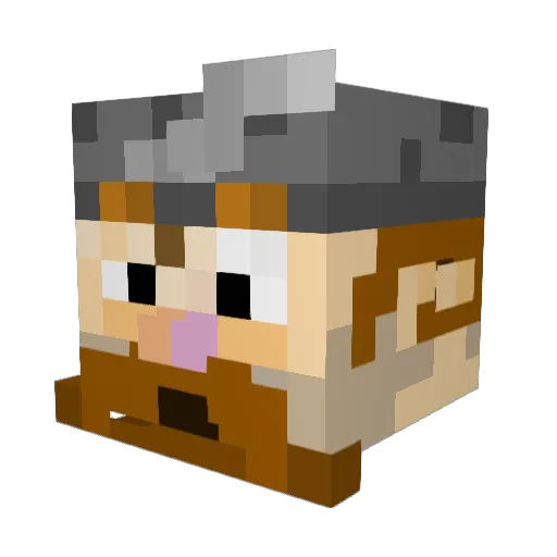 XDLOLDAB Minecraft avatar head, 3D render