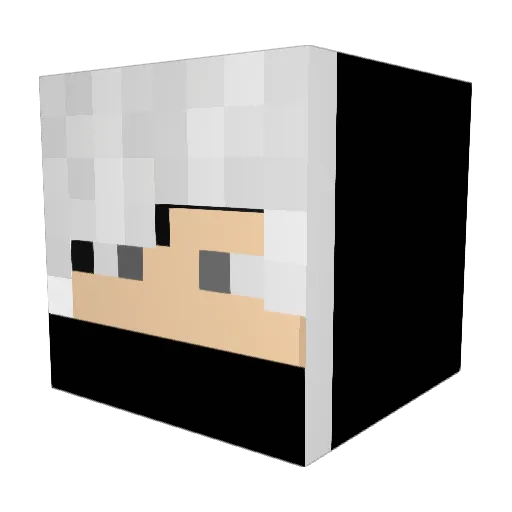 XDLuckyyy Minecraft avatar head, 3D render