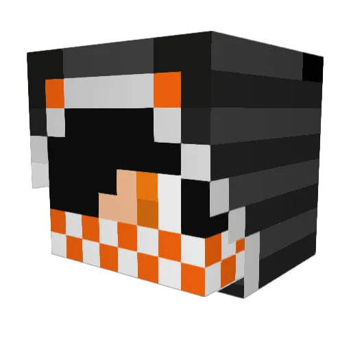 XDMBFX Minecraft avatar head, 3D render