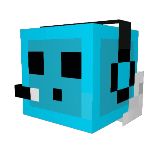 XDMiner5 Minecraft avatar head, 3D render