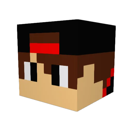 XDOAJ Minecraft avatar head, 3D render