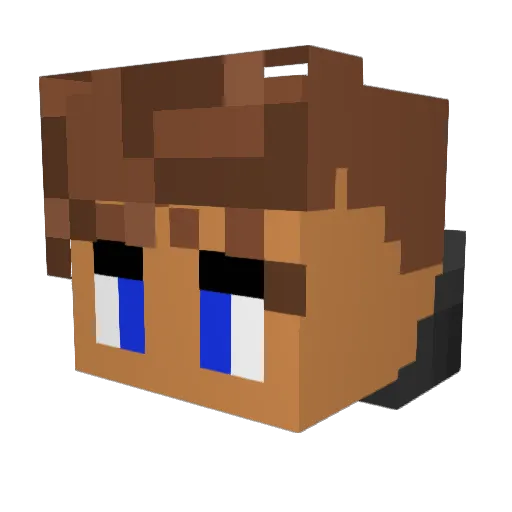 XDV20 Minecraft avatar head, 3D render