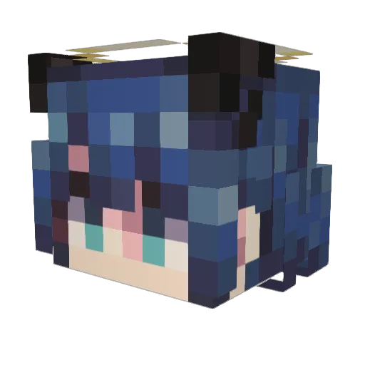 XDXDllll Minecraft avatar head, 3D render