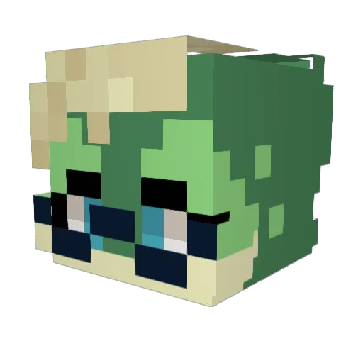 XDYNOMITE22X Minecraft avatar head, 3D render