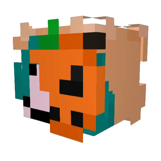 XD_0X Minecraft avatar head, 3D render