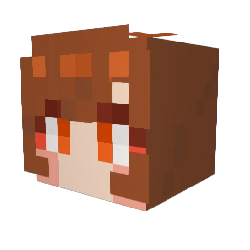 XD_231 Minecraft avatar head, 3D render