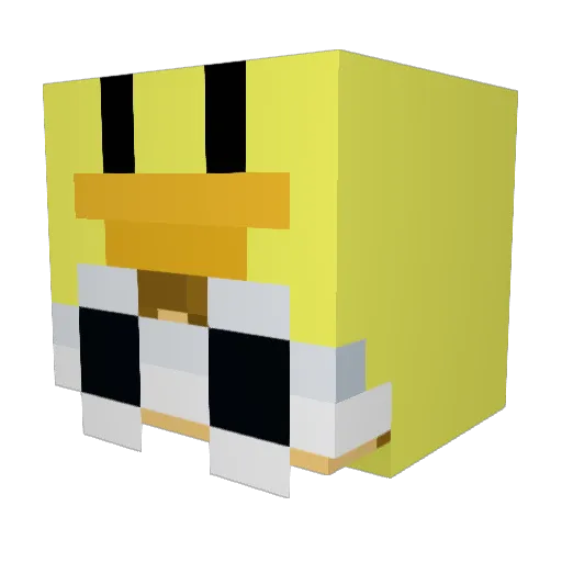 XD_Carl_Bacon Minecraft avatar head, 3D render