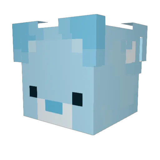 XD_DLG_ Minecraft avatar head, 3D render
