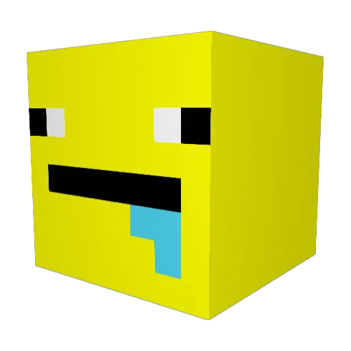 XD_EXCAGALE_DX Minecraft avatar head, 3D render