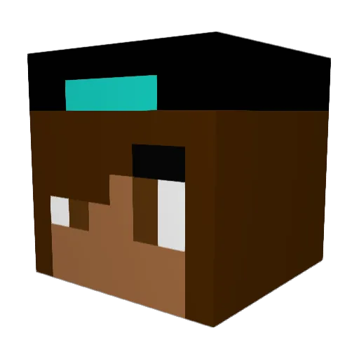 XD_Milka Minecraft avatar head, 3D render