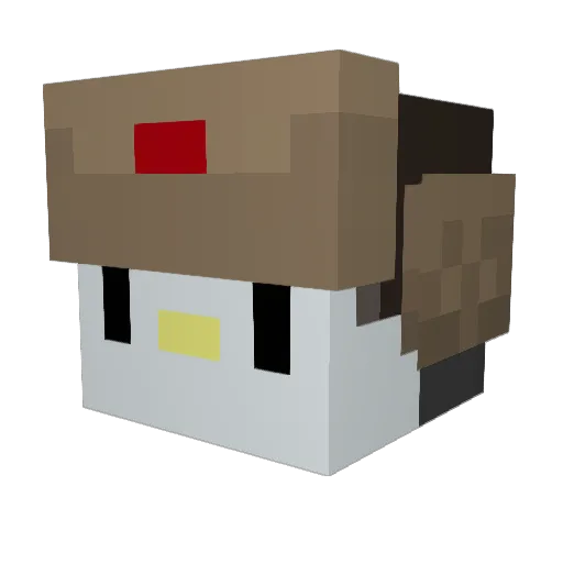 XD_PINGU Minecraft avatar head, 3D render