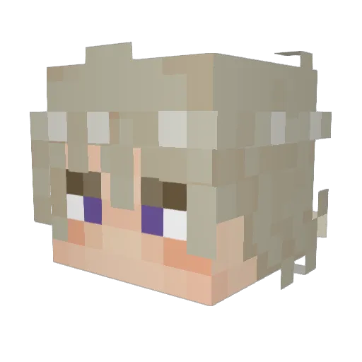 XD_Rem Minecraft avatar head, 3D render