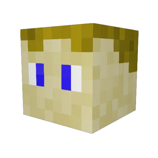 XD_SLIEST Minecraft avatar head, 3D render