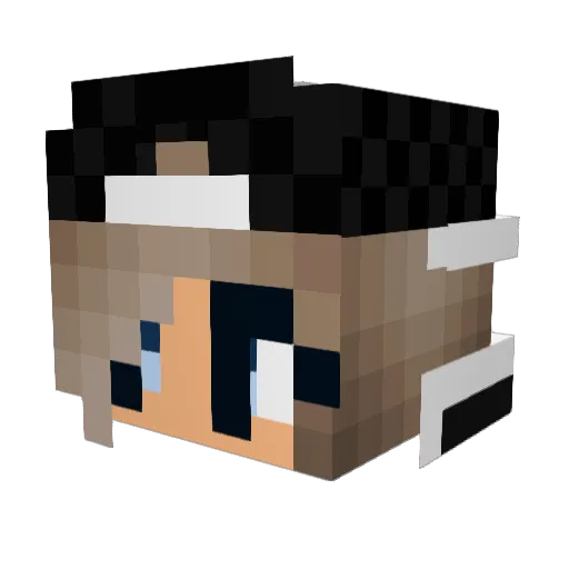 XD_Saraa Minecraft avatar head, 3D render