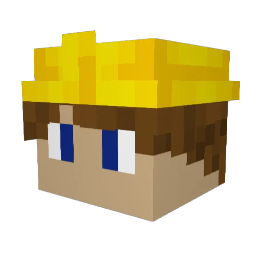 XD_knutsen Minecraft avatar head, 3D render