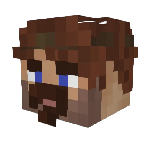 XDanteX Minecraft avatar head, 3D render