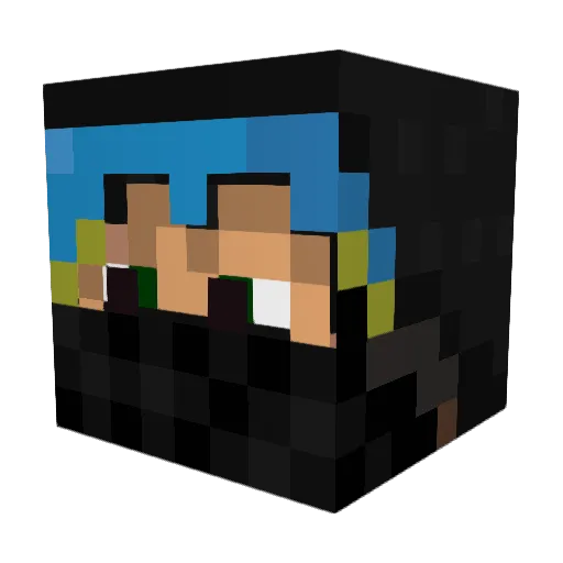 XDanux_17 Minecraft avatar head, 3D render
