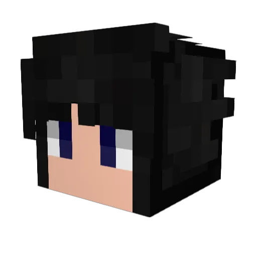 XDarkZeroX Minecraft avatar head, 3D render