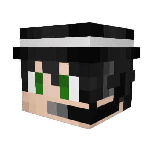 XDarktemiX Minecraft avatar head, 3D render
