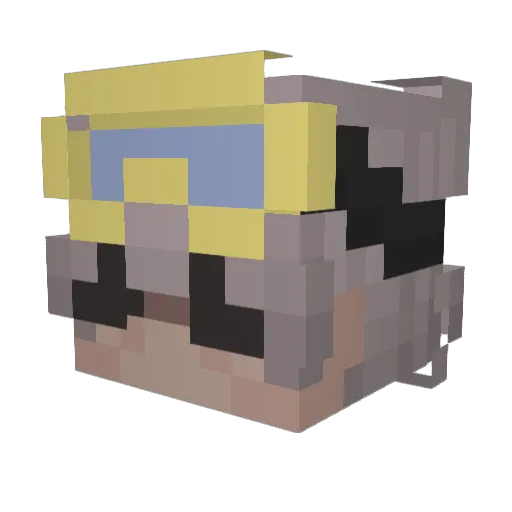 XDavid4k Minecraft avatar head, 3D render
