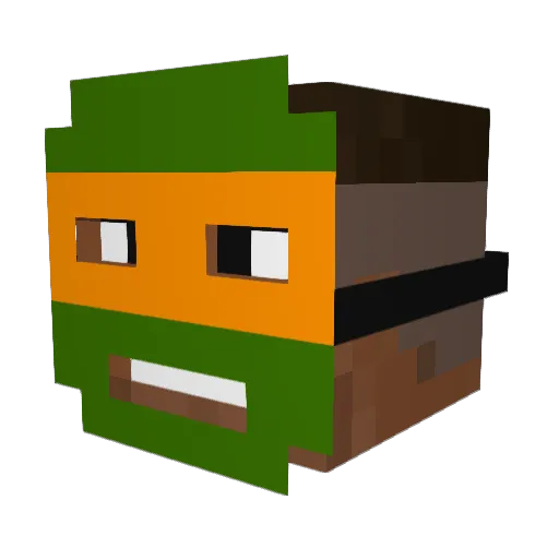 XDaviss Minecraft avatar head, 3D render