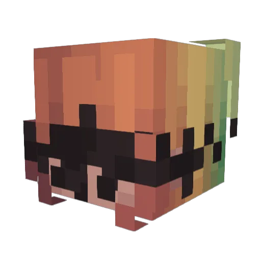 XDe3vin Minecraft avatar head, 3D render
