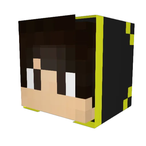 XDeEquis Minecraft avatar head, 3D render
