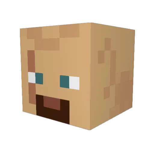 XDeadKey Minecraft avatar head, 3D render
