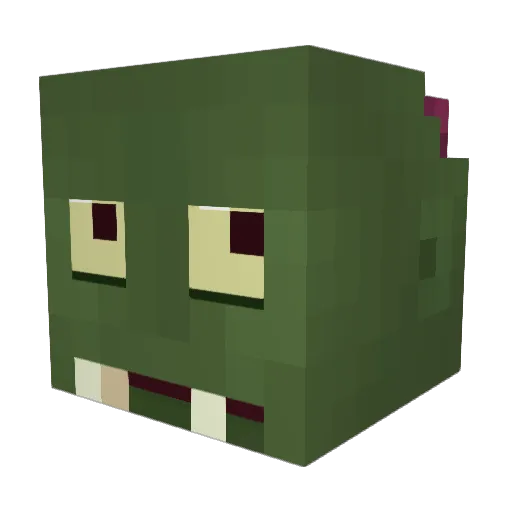 XDecibel Minecraft avatar head, 3D render
