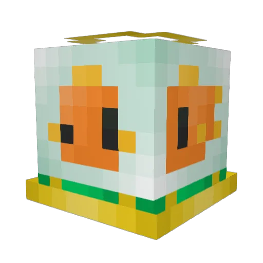 XDegg Minecraft avatar head, 3D render