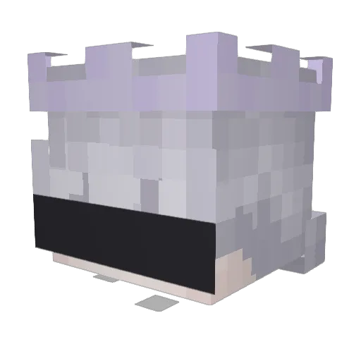 XDenDen Minecraft avatar head, 3D render
