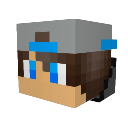 XDenzaX Minecraft avatar head, 3D render